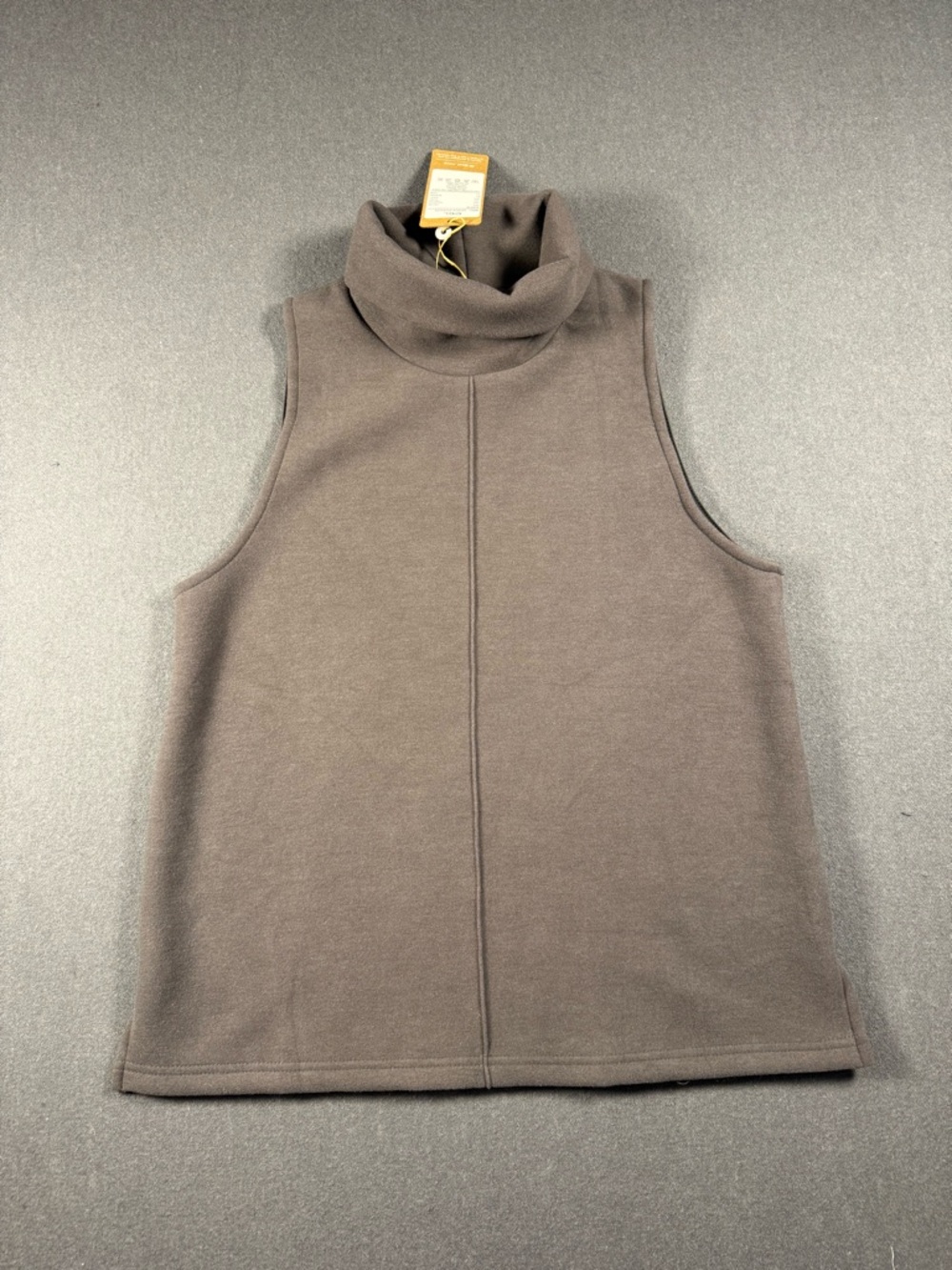 OGL Sleeveless Turtleneck Top Small NWT Neutral Taupe FuzzLuxe Style
